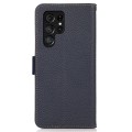 KHAZNEH Skórzane Etui Pokrowiec FRID do Samsung Galaxy S24 Ultra 5G niebieskie