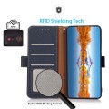 KHAZNEH Skórzane Etui Pokrowiec FRID do Samsung Galaxy S24 Ultra 5G niebieskie
