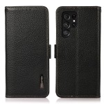 KHAZNEH Skórzane Etui Pokrowiec FRID do Samsung Galaxy S24 Ultra 5G czarne
