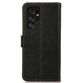 KHAZNEH Skórzane Etui Pokrowiec FRID do Samsung Galaxy S24 Ultra 5G czarne