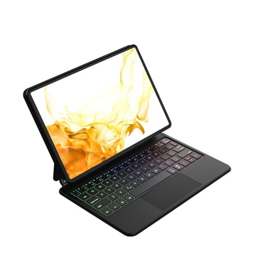 Magnetyczna Podświetlana Klawiatura TouchPad do Samsung Galaxy Tab S9 FE czarna