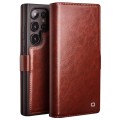 QIALINO Eleganckie Skórzane Etui do Samsung Galaxy S24 Ultra brązowe