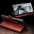 QIALINO Eleganckie Skórzane Etui do Samsung Galaxy S24 Ultra brązowe
