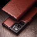 QIALINO Eleganckie Skórzane Etui do Samsung Galaxy S24 Ultra brązowe