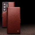 QIALINO Eleganckie Skórzane Etui do Samsung Galaxy S24 Ultra 5G brązowe