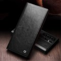 QIALINO Eleganckie Skórzane Etui do Samsung Galaxy S24 Ultra 5G czarne