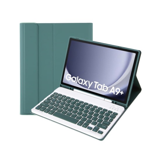 Zielone Etui Bezprzewodowa Klawiatura do Samsung Galaxy Tab A9+