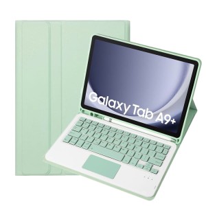 Miętowe Etui Bezprzewodowa Klawiatura z TouchPad do Samsung Galaxy Tab A9+