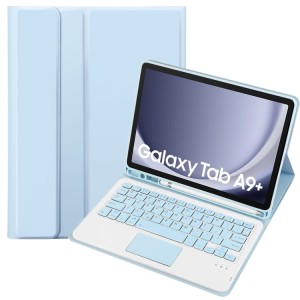 Niebieskie Etui Bezprzewodowa Klawiatura z TouchPad do Samsung Galaxy Tab A9+