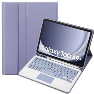 Fioletowe Etui Bezprzewodowa Klawiatura z TouchPad do Samsung Galaxy Tab A9+