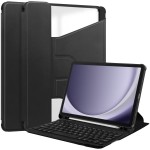 Czarne Obrotowe Etui Bezprzewodowa Klawiatura do Samsung Galaxy Tab A9+