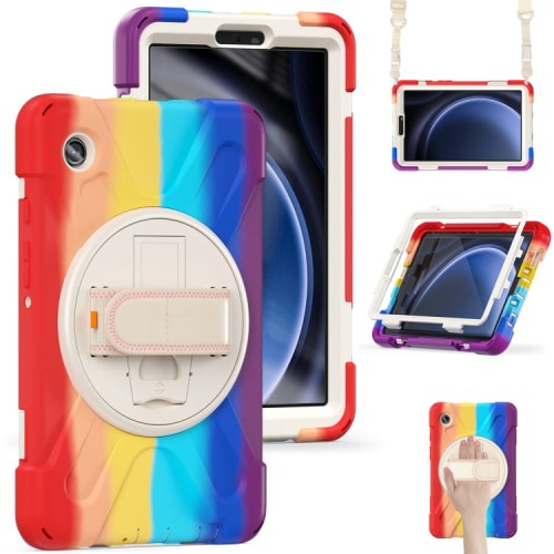 Mocne Pancerne Etui do Samsung Galaxy Tab A9+ kolorowe/tęczowe