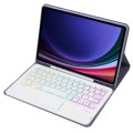 Fioletowe Etui Podświetlana Klawiatura z TouchPad do Samsung Galaxy Tab A9+