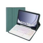 Zielone Etui Podświetlana Klawiatura z TouchPad do Samsung Galaxy Tab A9+