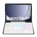 Zielone Etui Podświetlana Klawiatura z TouchPad do Samsung Galaxy Tab A9+