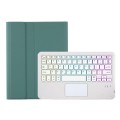 Zielone Etui Podświetlana Klawiatura z TouchPad do Samsung Galaxy Tab A9+