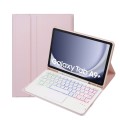 Różowe Etui Podświetlana Klawiatura z TouchPad do Samsung Galaxy Tab A9+