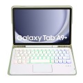 Zielone jasne Etui Podświetlana Klawiatura z TouchPad do Samsung Galaxy Tab A9+