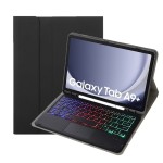 Czarne Etui Podświetlana Klawiatura z TouchPad do Samsung Galaxy Tab A9+