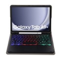 Czarne Etui Podświetlana Klawiatura z TouchPad do Samsung Galaxy Tab A9+