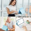 Niebieskie Etui Podświetlana Klawiatura do Samsung Galaxy Tab A9 Plus