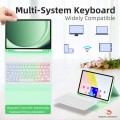 Zielone Etui Podświetlana Klawiatura do Samsung Galaxy Tab A9 Plus