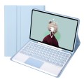 Niebieskie Etui Pokrowiec Klawiatura TouchPad do Samsung Galaxy Tab S9 FE