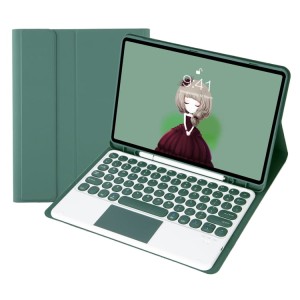 Zielone Etui Pokrowiec Klawiatura TouchPad do Samsung Galaxy Tab S9 FE