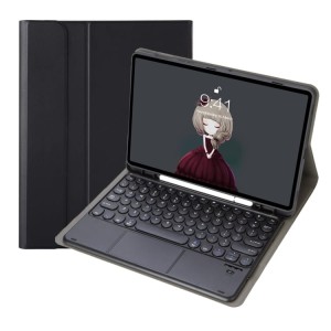 Czarne Etui Pokrowiec Klawiatura TouchPad do Samsung Galaxy Tab S9 FE