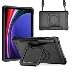 Pancerne Etui z Uchwytem i Paskiem do Samsung Galaxy Tab S9 FE czarne