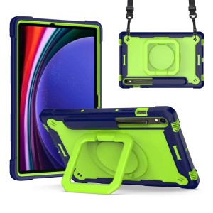 Pancerne Etui z Uchwytem i Paskiem do Samsung Galaxy Tab S9 FE zielone