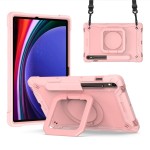 Pancerne Etui z Uchwytem i Paskiem do Samsung Galaxy Tab S9 FE różowe