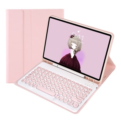Różowe Etui Pokrowiec Klawiatura do Samsung Galaxy Tab S9 FE