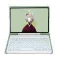 Zielone Etui Pokrowiec Klawiatura do Samsung Galaxy Tab S9 FE