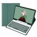 Zielone Etui Pokrowiec Klawiatura do Samsung Galaxy Tab S9 FE