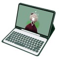 Zielone Etui Pokrowiec Klawiatura do Samsung Galaxy Tab S9 FE