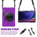Shockproof Pancerne Etui z Paskiem do Samsung Galaxy Tab S9 FE fioletowe