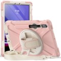 Shockproof Pancerne Etui z Paskiem do Samsung Galaxy Tab S9 FE różowe pudrowe