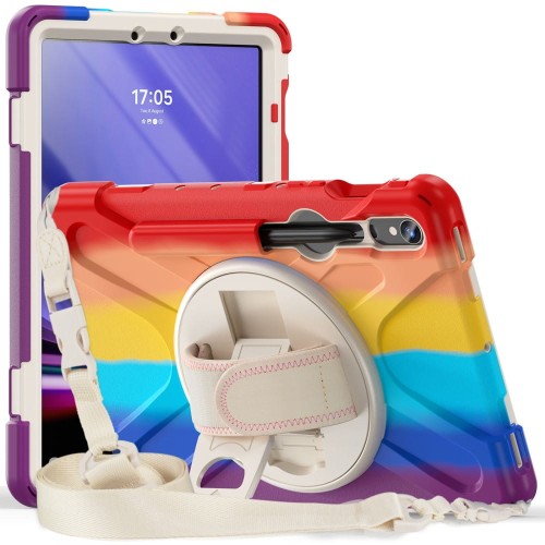 Shockproof Pancerne Etui z Paskiem do Samsung Galaxy Tab S9 FE kolorowe
