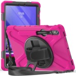 Shockproof  Pancerne Etui z Paskiem do Samsung Galaxy Tab S9 FE różowe