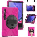 Shockproof Pancerne Etui z Paskiem do Samsung Galaxy Tab S9 FE różowe