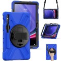 Shockproof Pancerne Etui z Paskiem do Samsung Galaxy Tab S9 FE niebieskie/granatowe