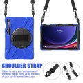 Shockproof Pancerne Etui z Paskiem do Samsung Galaxy Tab S9 FE niebieskie/granatowe