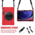 Shockproof Pancerne Etui z Paskiem do Samsung Galaxy Tab S9 FE czerwone