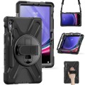 Shockproof Pancerne Etui z Paskiem do Samsung Galaxy Tab S9 FE czarne