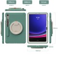 Shockproof Pancerne Etui z Paskiem do Samsung Galaxy Tab S9 FE szmaragdowe