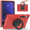 Shockproof Pancerne Etui z Paskiem do Samsung Galaxy Tab S9 FE czerwone