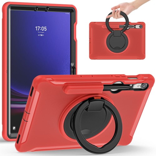 Shockproof Pancerne Etui z Paskiem do Samsung Galaxy Tab S9 FE czerwone