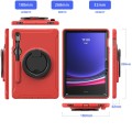 Shockproof Pancerne Etui z Paskiem do Samsung Galaxy Tab S9 FE czerwone