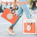 Shockproof Pancerne Etui z Paskiem do Samsung Galaxy Tab S9 FE pomarańczowe